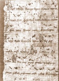 Bogurodzica - r�kopis z 1407 r.